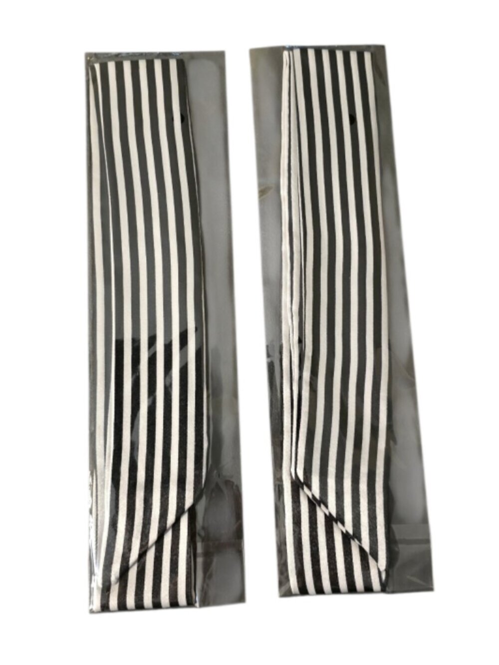 Black White Stripe Twilly Scarf Skinny Neck Scarf Purse Handle Wrap Hair Ribbon